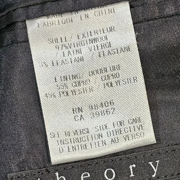 Theory Wool Blend Gray Blazer Jacket 42R *EXCELLENT*